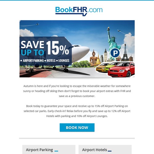 Create a new promotional email template for BookFHR.com