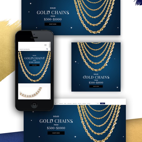 Banner design for luxury jewelry