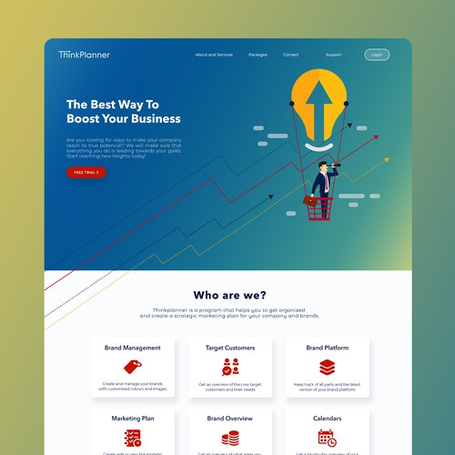 Brand identity and landing page design