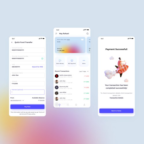 Payment app UI concept