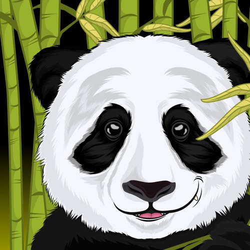 Smirking Panda Illustration