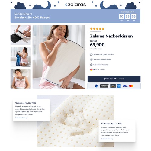 Clean and Minimalist Product Page Design