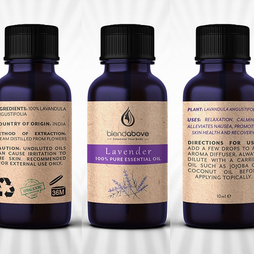 Essential Oil Product Label