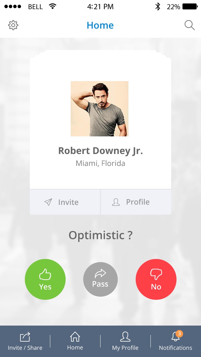 Design an iOS app for an anonymous social media app to candidly share opinions about people