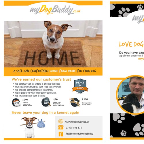 postcard or flyer for myDogBuddy