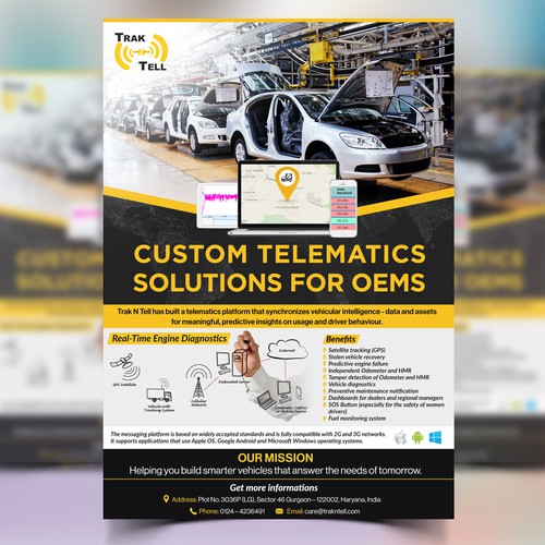 Flyers for a fast-growing automotive technology startup