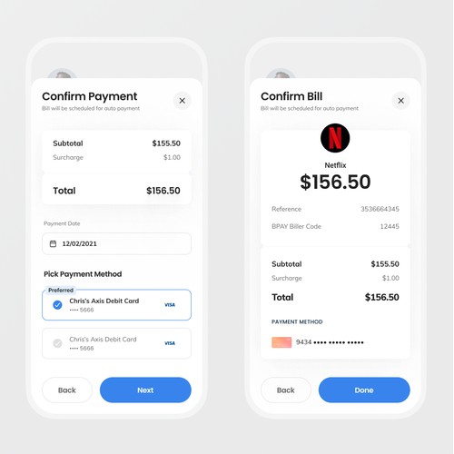 Minimal App Design for Bill Payment App