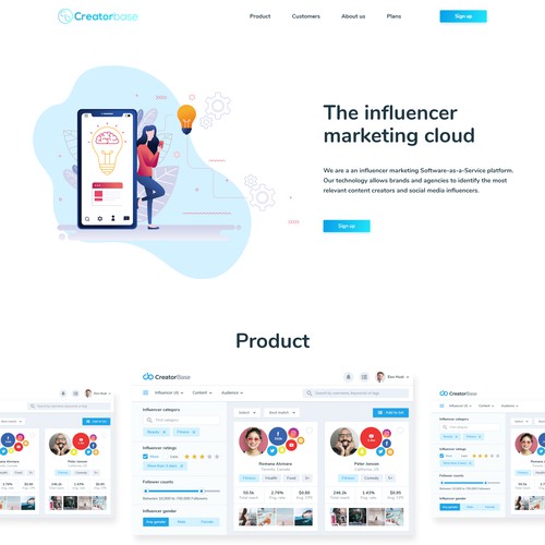 Website for leading Influencer Marketing platform