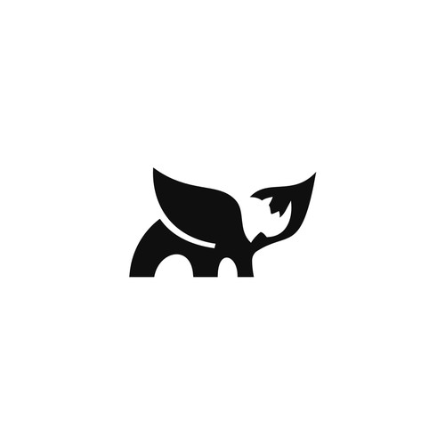 Captivating logo Flying Rhino