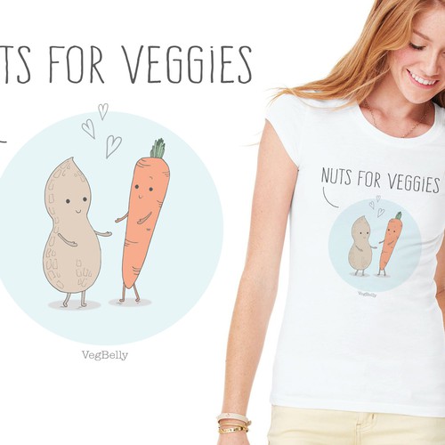 Design a T-Shirt Illustration for VegBelly! Think VEGETABLES + STOMACH