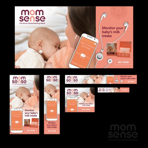  Banners needed for Smart Breastfeeding Monitor Targeted Towards Moms