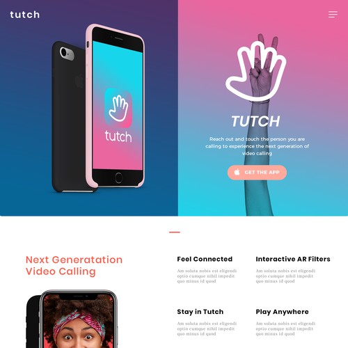 Modern App Landing Page UI Concept