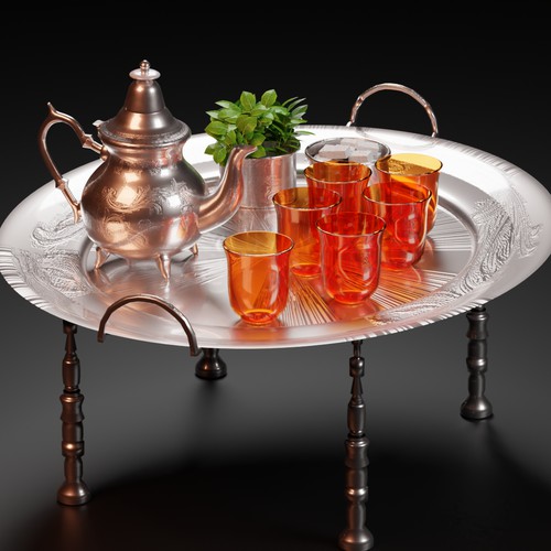 The 3d traditionnel moroccan design