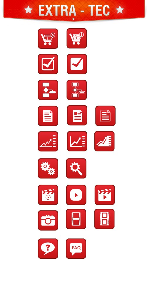 Create the next icon or button design for Extrac-Tec 