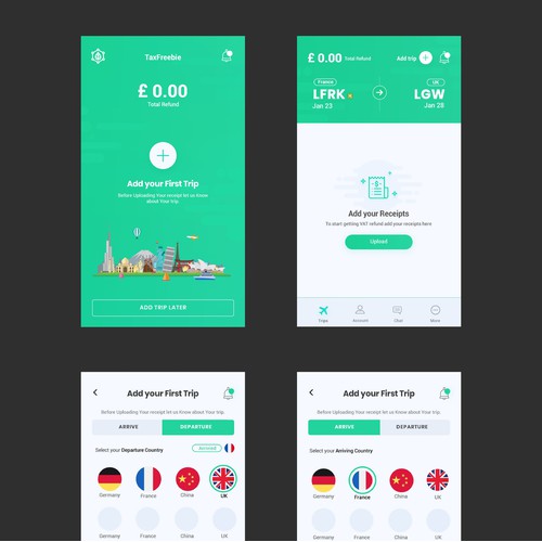 Airvat Tax Refund Mobile App Design