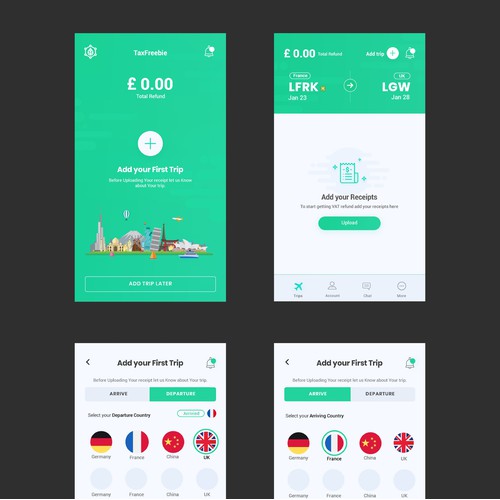 Airvat Tax Refund Mobile App Design