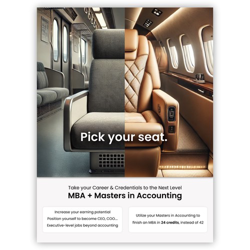 Magazine ad for MBA course