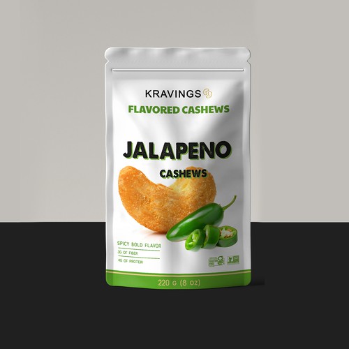 Cashew flavors packaging design 