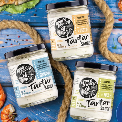 Tartar sauce labels + logo