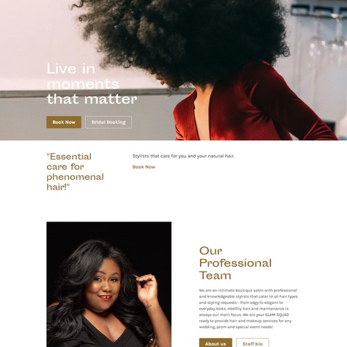 WEBSITE DESIGN FOR HAIRDERSSER SALON - SUITE 15