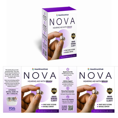 Nova Hearing Aid Packaging