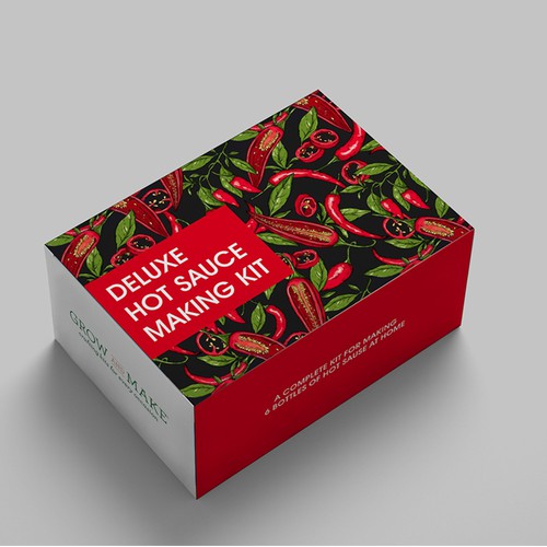 box design for DIY Deluxe Hot Sauce Making Kit
