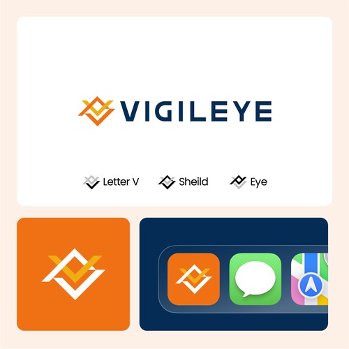 Futuristic logo for VIGILEYE