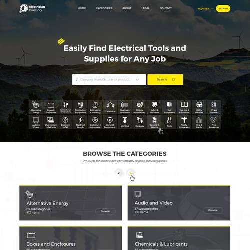 Website design for Electrician Supplier Portal