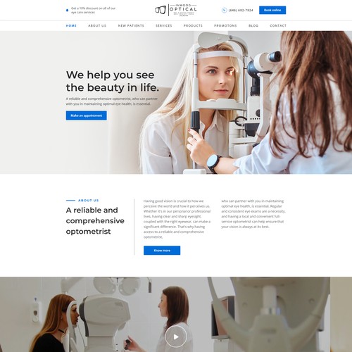 Optical Clinic Website Design