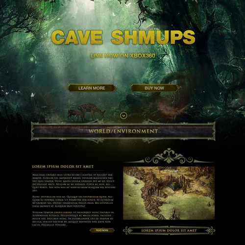 Console Game - Presentation Landing Page