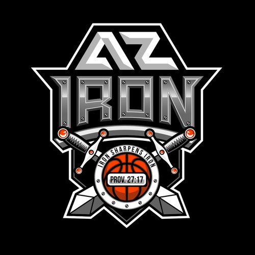 Basketball sports logo.