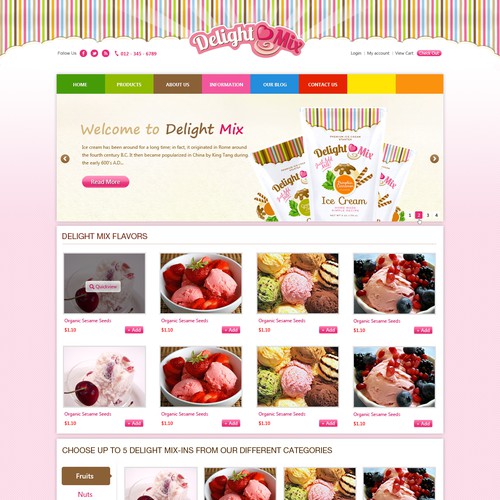 DelightMix needs a new website design