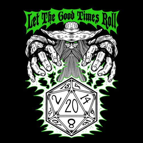 Board gamer T-shirt appealing to Dungeons and Dragon's players