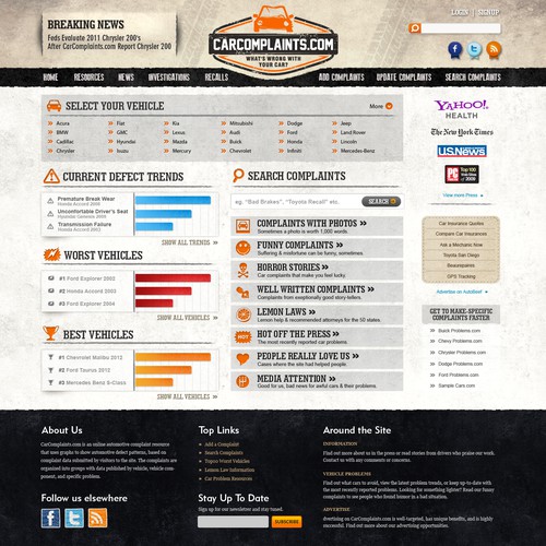 CarComplaints.com needs new graphs & a few other pages redesigned!