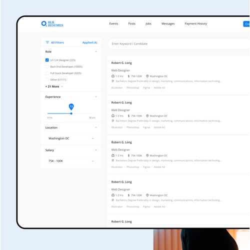 BLKResumes Recruitment Web App