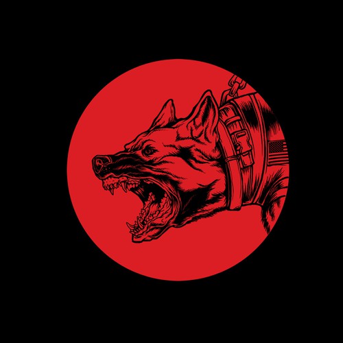 Military dog twist on the old Thundercats logo