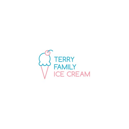 Logo for a small ice cream shop