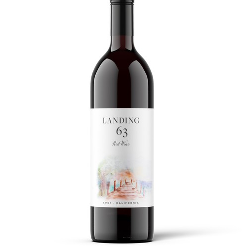 Landing 63 Wine Label