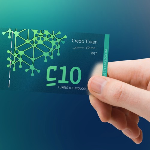 Cryptocurrency banknotes design.