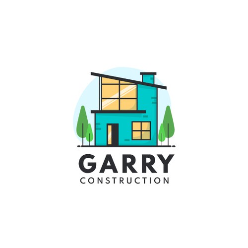 Modern House Logo for Construction Company