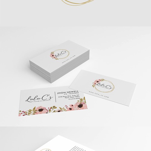 Uplifting artistic logo for artistic Floral Design company 