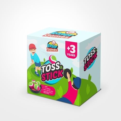 Toss and Stick package design