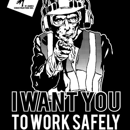 Safety campaign T-Shirt for Grading / Erosion control Constructionworkers