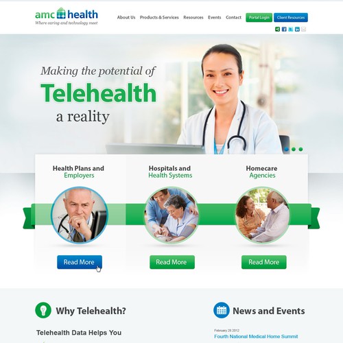 Create the next website design for AMC Health