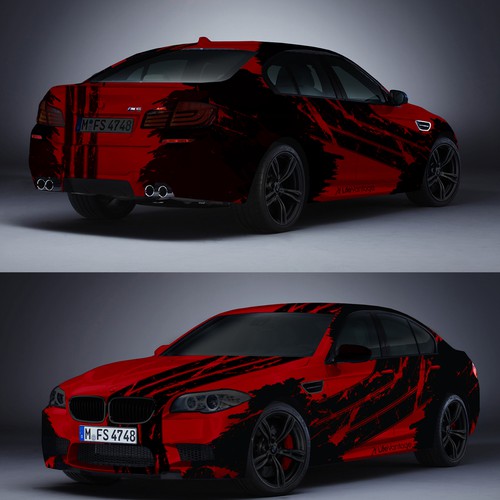 BMW M5 Custom Car Wrap for personal use to make the car unique and stand out