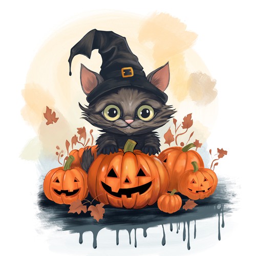 Halloween kitten