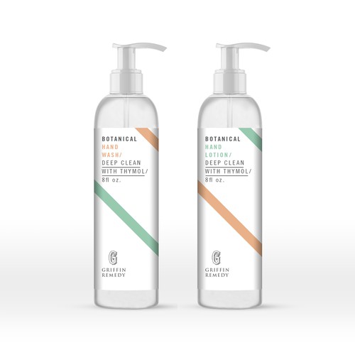 Hand Wash and Hand Lotion label design