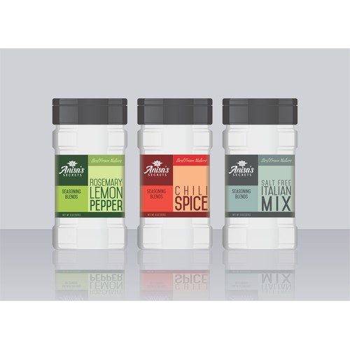 We need a modern, bold, beautiful label for our seasoning line. 