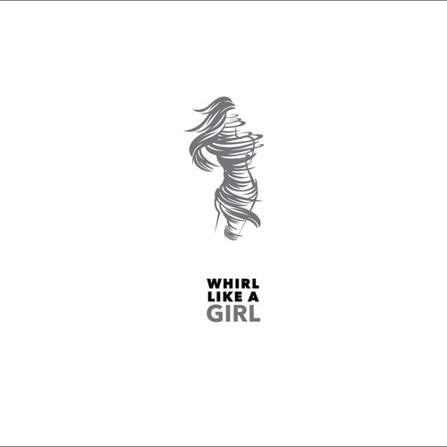 WHIRL LIKE A GIRL - Girl Power Brand - Tornado of Hair to Symbolize GIRL POWER - NO AI