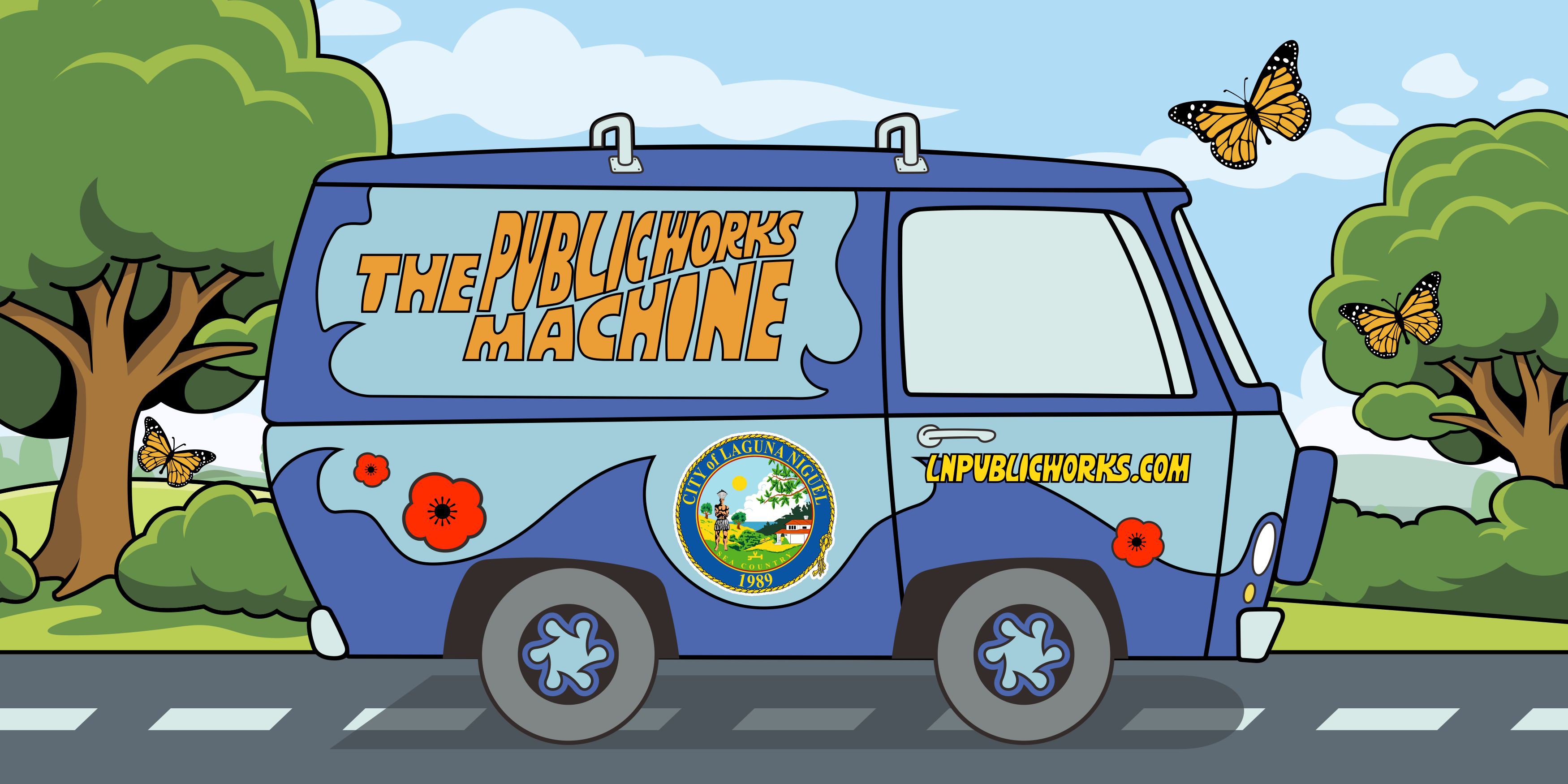 Scooby Doo inspired Public Works Machine van